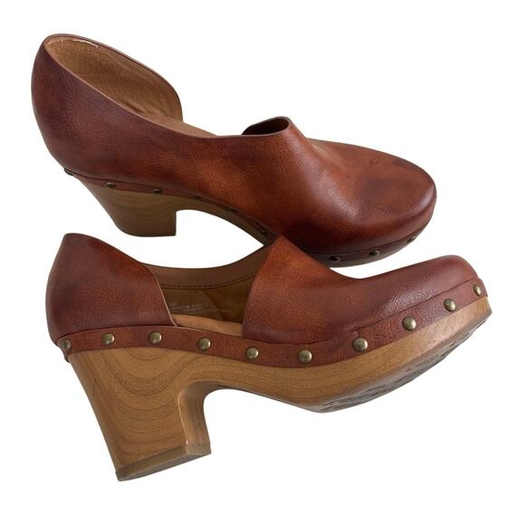 Korks Arielle Brown Clogs Size 8M - Picture 1 of 9